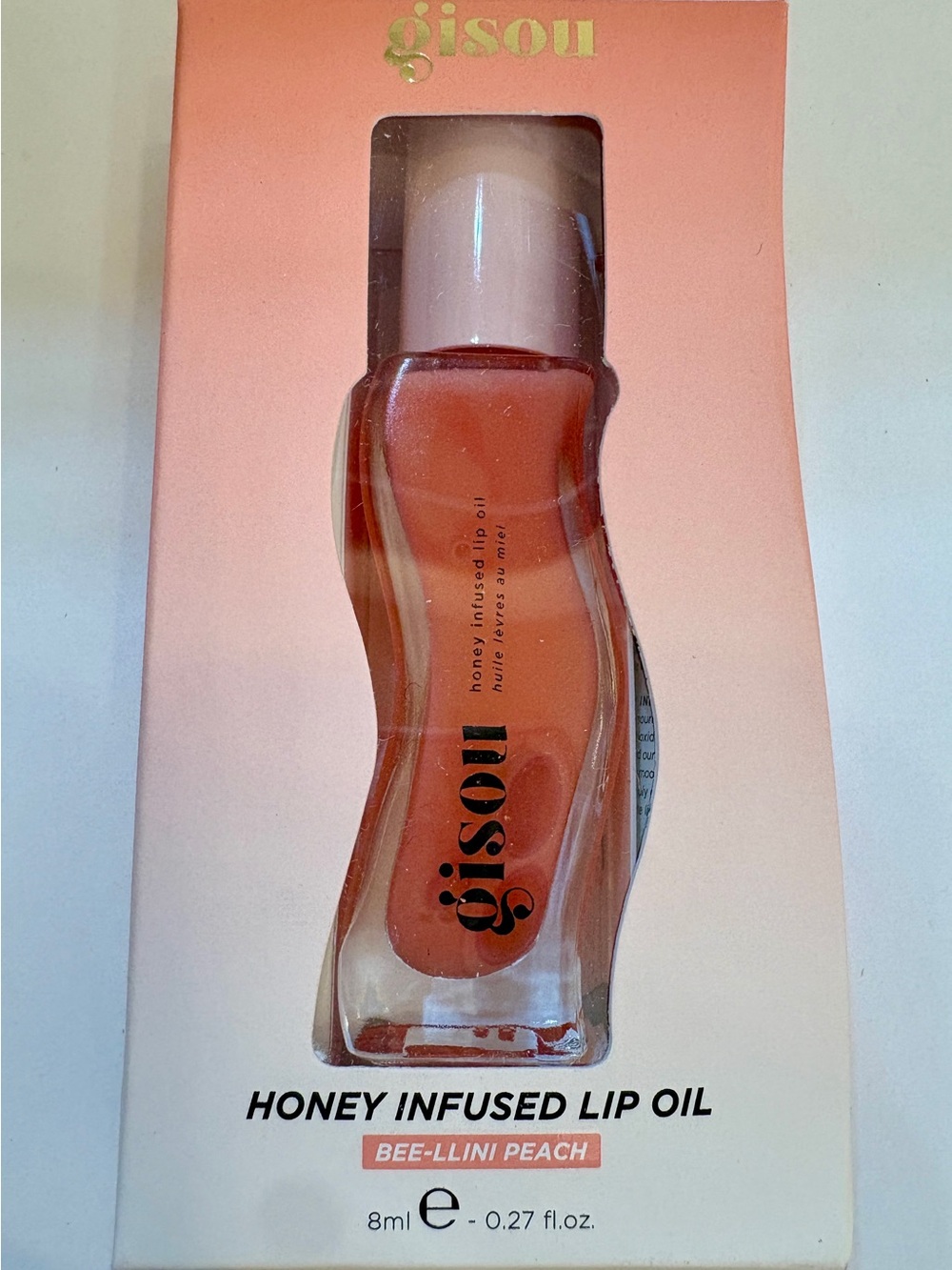 Gisou Honey Infused Lip Oil – “Bee-llini Peach” 🍑🐝 (New in Box)